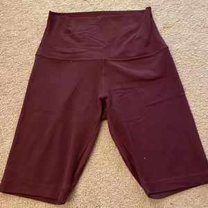 Burgundy Lululemon Align Shorts